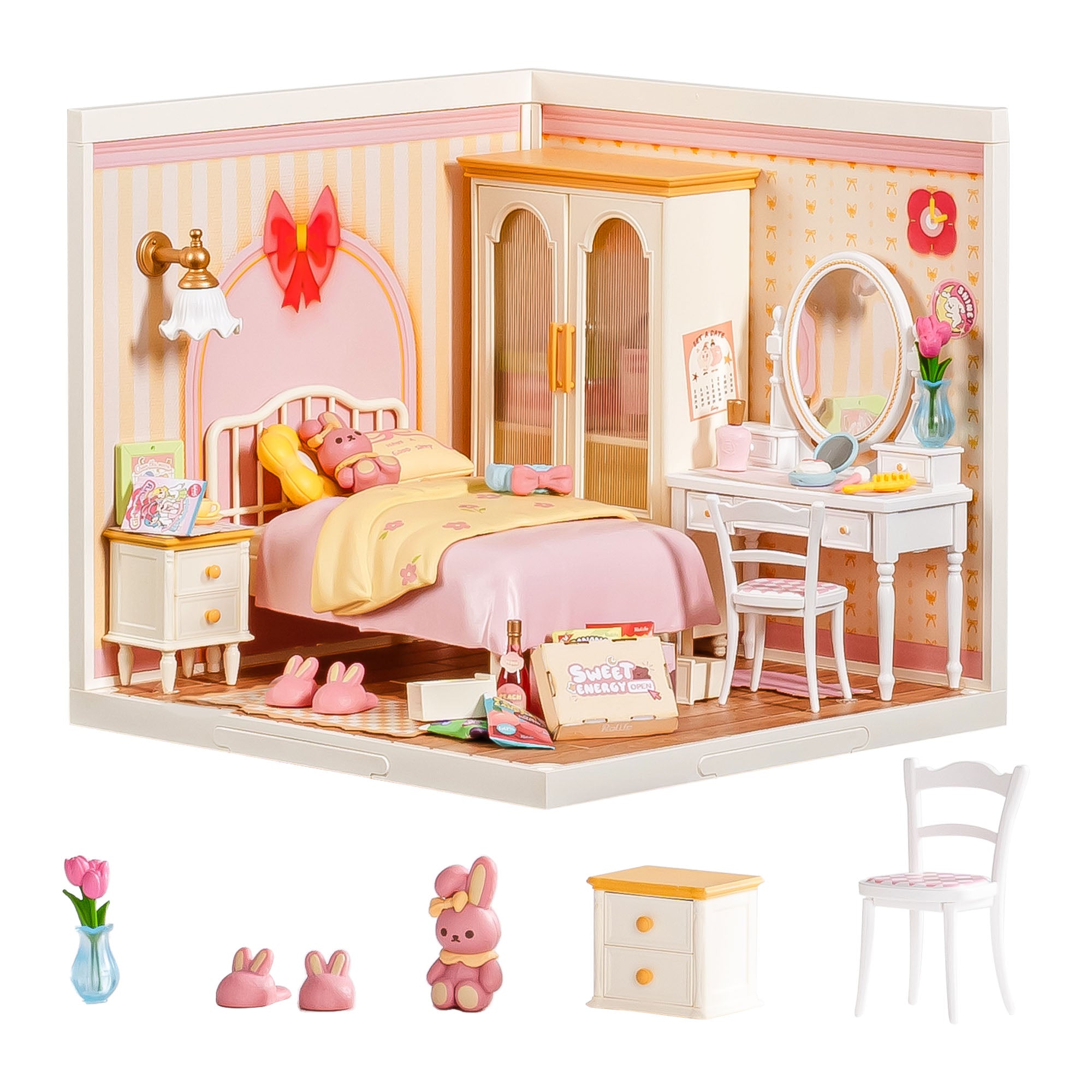 Rolife Super Creators Miniature House DIY Kit, 3D Wooden Puzzle With LED Lights, Great Gift For Adults & Teenagers, Multiple Themes ,DW016