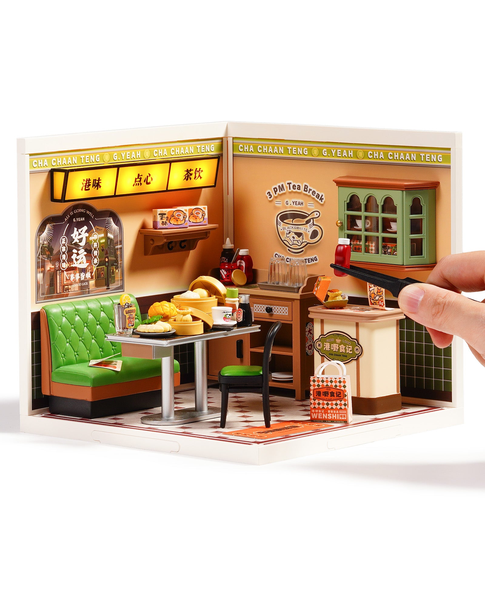 Rolife Super Creators DIY Plastic Mini House Building Set - 3D Puzzle With LED Lights, Compatible With Mini Figures, Multiple Themes Available, Suitable For Teenagers And Adults,DW021