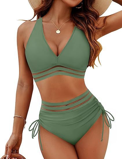 Women's High Waist Bikini Split Suit