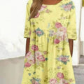 Fashionable Digital-print Wide-fit Dress