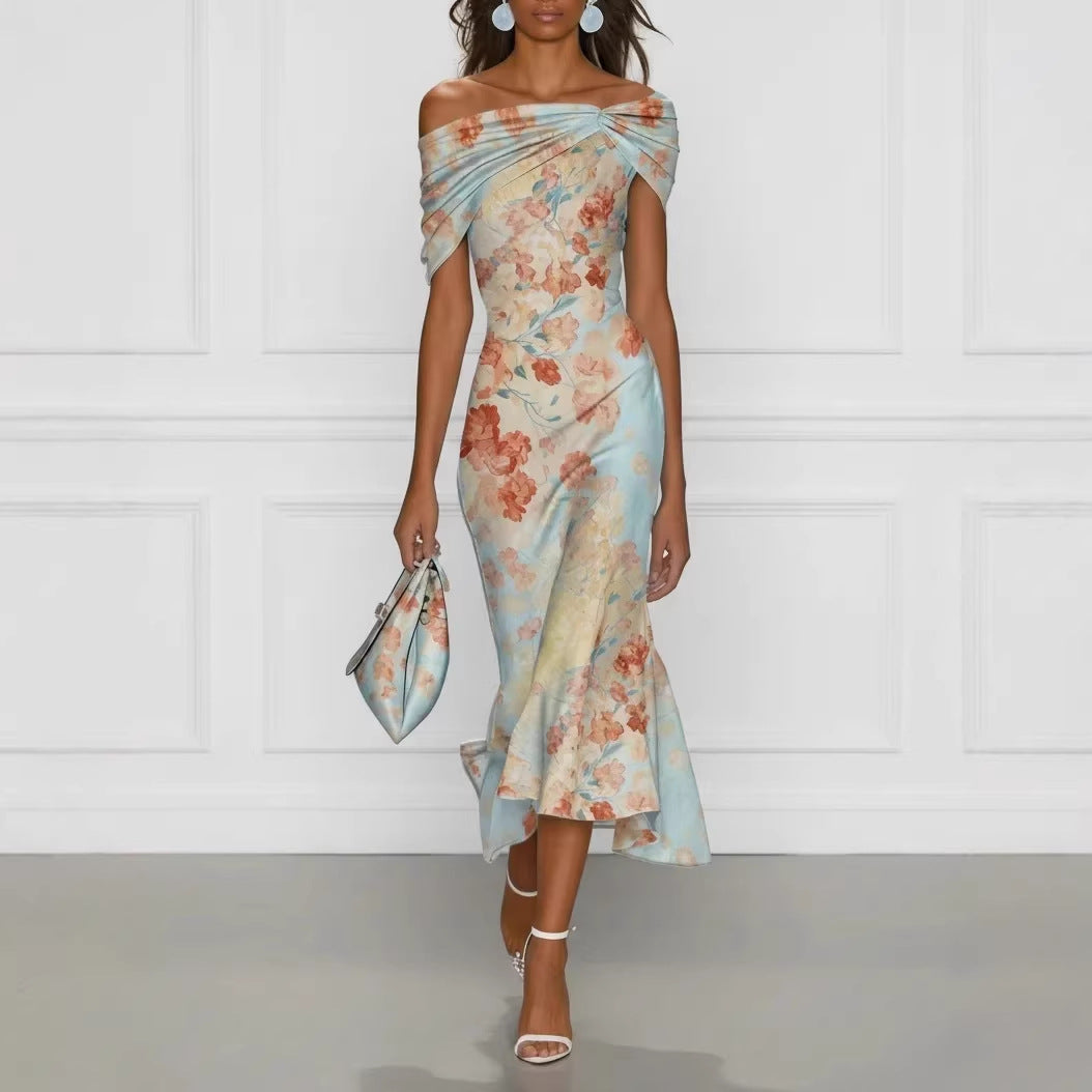 Floral Elegant Long Casual Dress For Women
