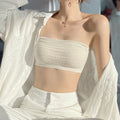 Strapless Underwear Women's Summer Thin Small Chest Invisible White Tube Top