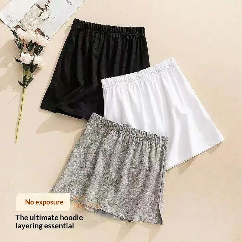 Women's Mock Two-Piece Skirt With Hoodie Hemline