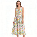 Fashionable French-style Floral Slip Dress For Women