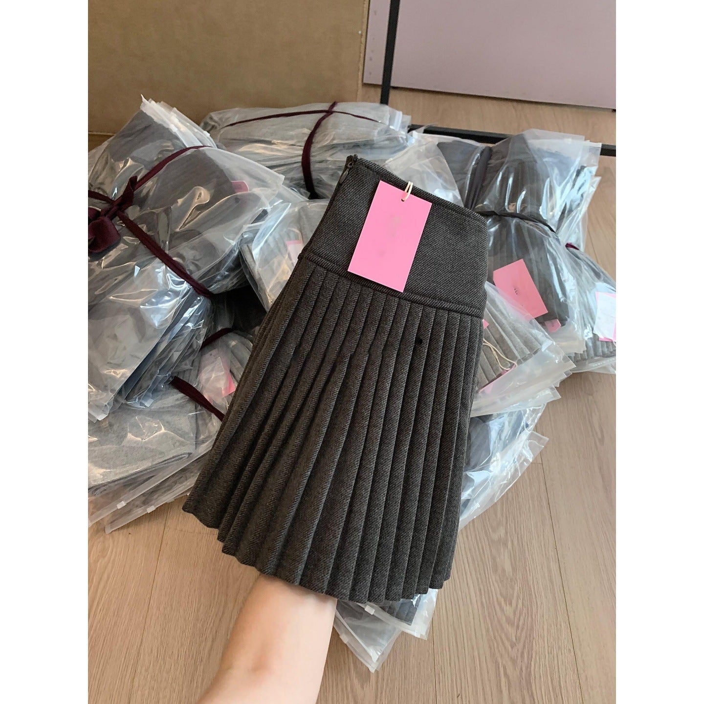 Women's Pleated Skirt High Waist Slimming And Extra Thick