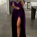 2026 Summer New Cross-border Women's Evening Gowns With Off-the-Shoulder Slit For European Market On Wish