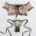 Sexy Lingerie Women Erotic Lace Babydoll Bra Porn Thong Sex Underwear Sleepwear Lenceria Lace Porn Bras Underwear Set Panties
