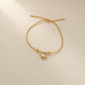 Shell White Fritillary Peach Heart Love Bracelet Pullable Bead Adjustable Jewelry