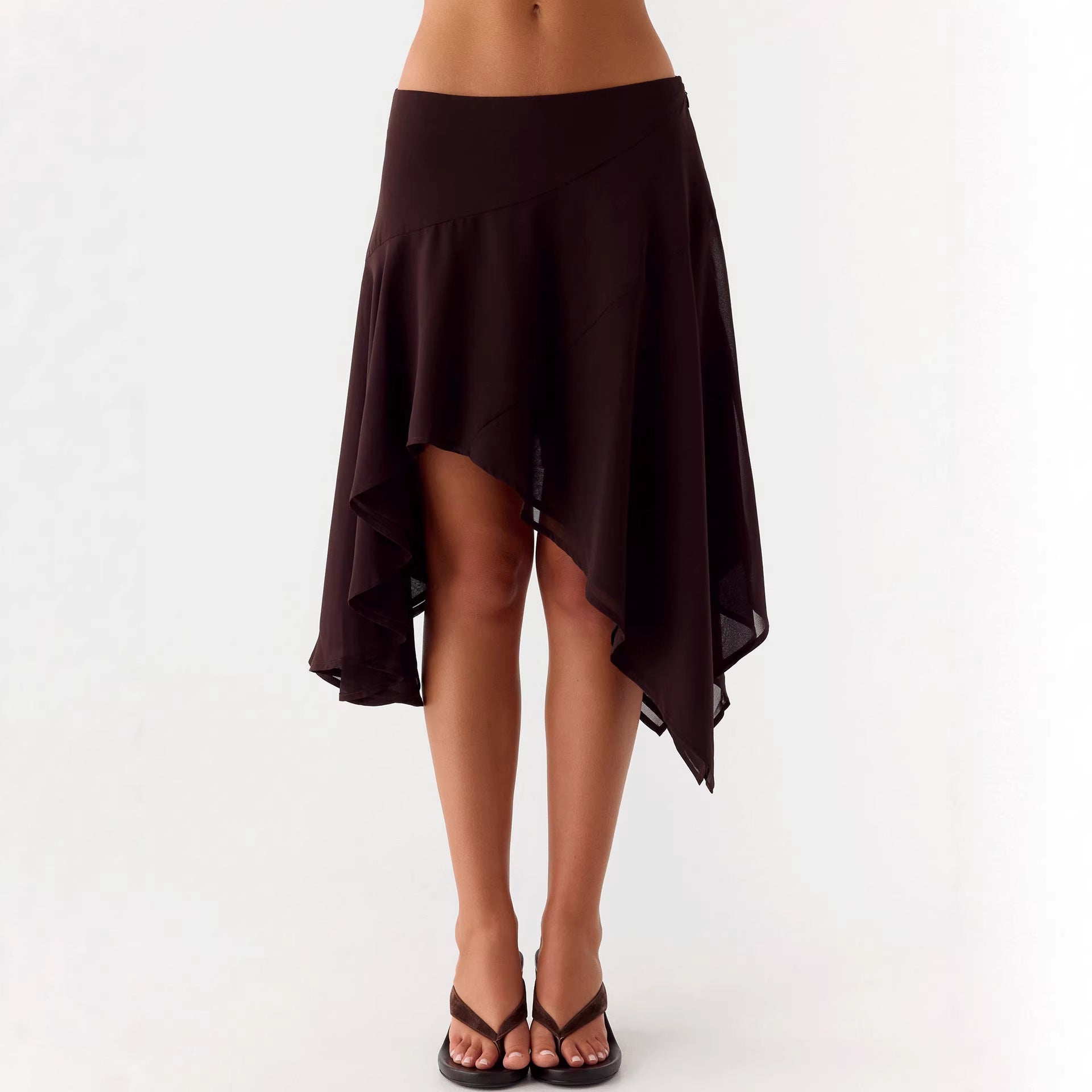 Resort-style European And American Half Skirt New High-waisted Design