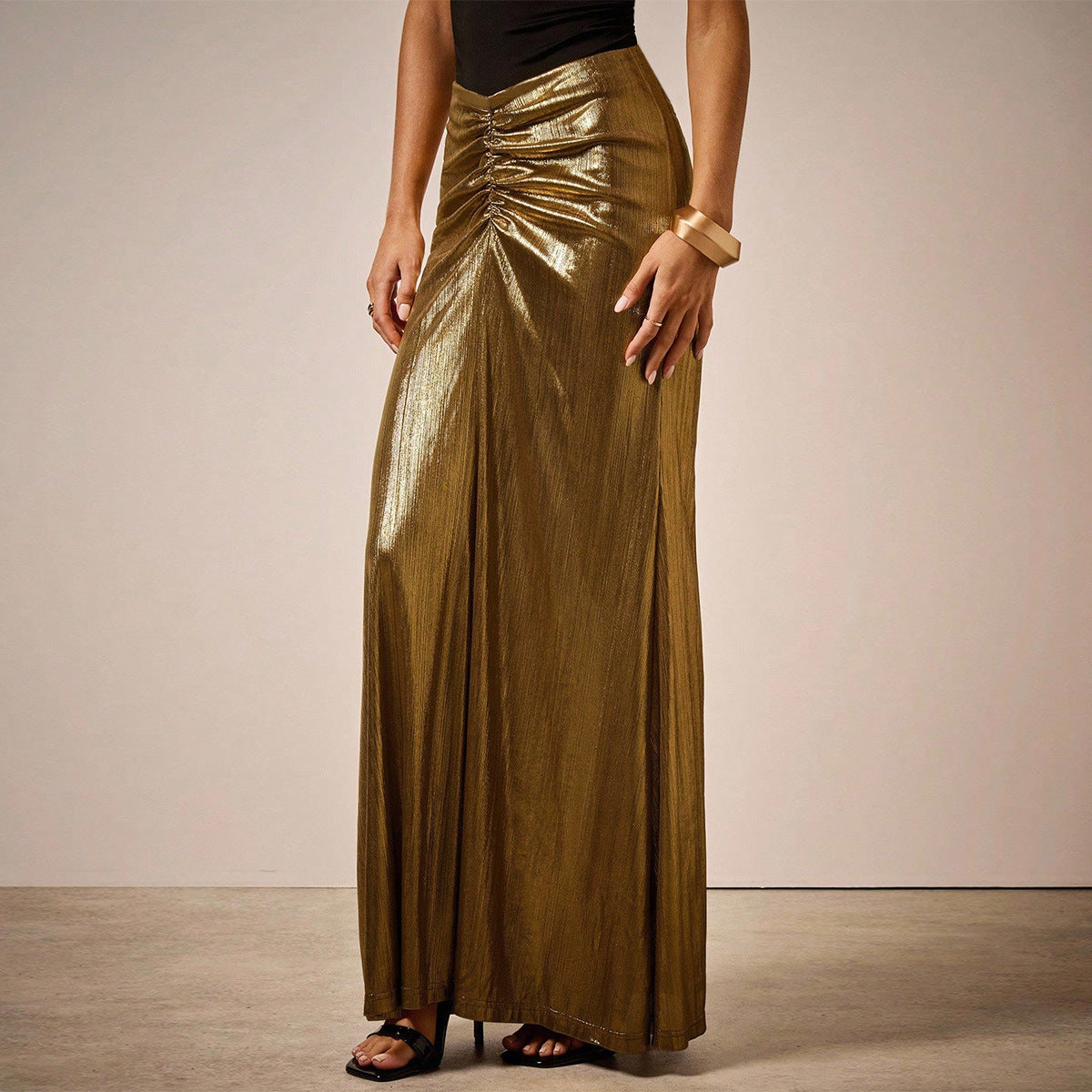 Hip-hugging Pleated Low-rise Skirt Women's