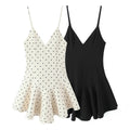 American-style Sweet & Spicy Polka-Dot Short Camisole Dress