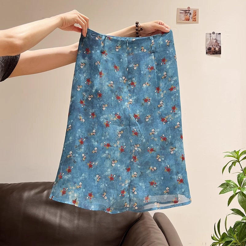 Women's Fashionable Floral Print Skirt