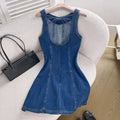 Womens Spring New Arrival Fashionable Slim-fit Sleeveless Bow-decorated Dress