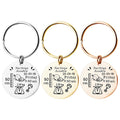 Stainless Steel Round Key Baby Birth Keychain