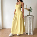 European And American-style French Deep V-neck Backless Dress