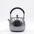 Pure 999 Fine Silver Elegant Hand-Hammered Polished Silver Teapot with Traditional Woven Handle - Handicraft