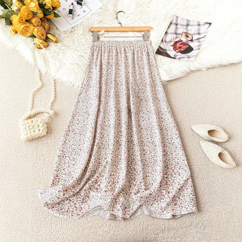 Loose-fitting Fashionable Floral Print Skirt For Women