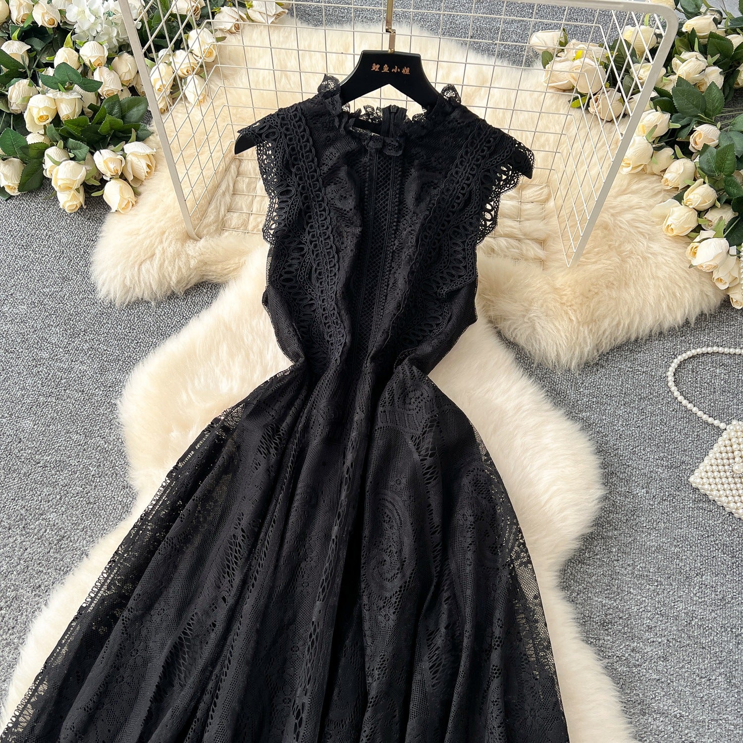French-style Vintage Sleeveless Dress For Women