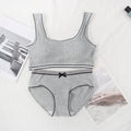 Pure Cotton Bra Vest-style Student Sports Suit