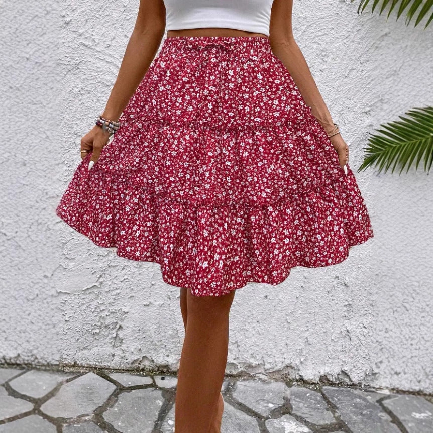 Women's Casual A-Line Floral All-Match Mini Skirt