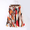 New Arrival Printed Bow-Knot Pleated Skirt Midi Skirt