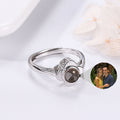 Projection Ring for Women Adjustable Couple Rings Flower Shape
