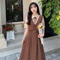 Women's Versatile Patchwork Fake Two-Piece Dress