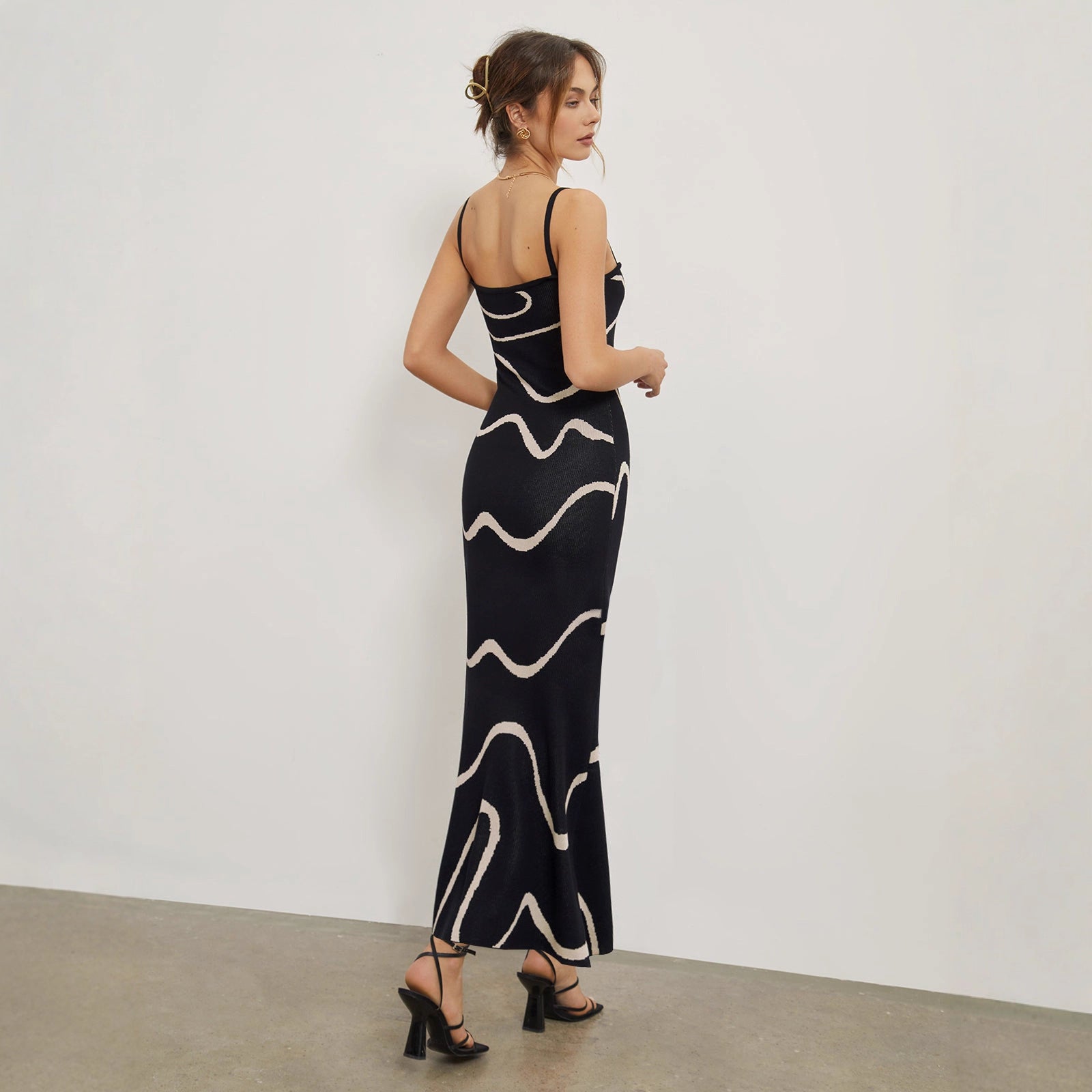 Striped Knitted Sexy Bodycon Dress Women