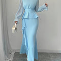 Stylish Irregular Ruffle Hem Spaghetti Strap Dress