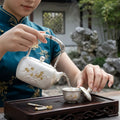 Pure 999 Fine Silver Elegant Sterling Silver Teapot Featuring Plum Blossoms and Intricate Dragon Handle - Handicraft