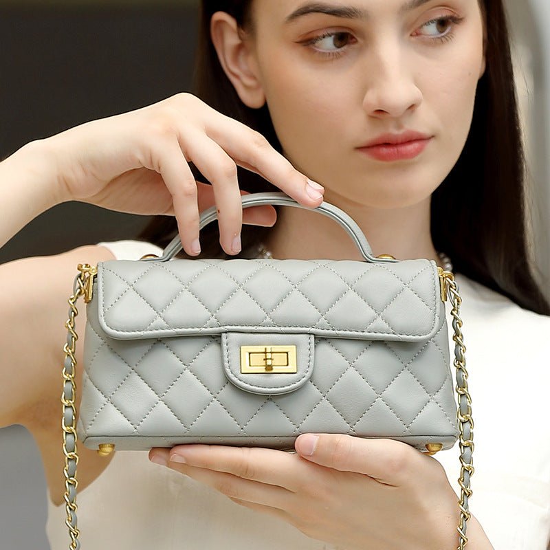 Light Luxury Fashion Womens Genuine Leather Shoulder Crossbody Bag