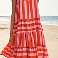Spaghetti Strap Tiered Resort Gown
