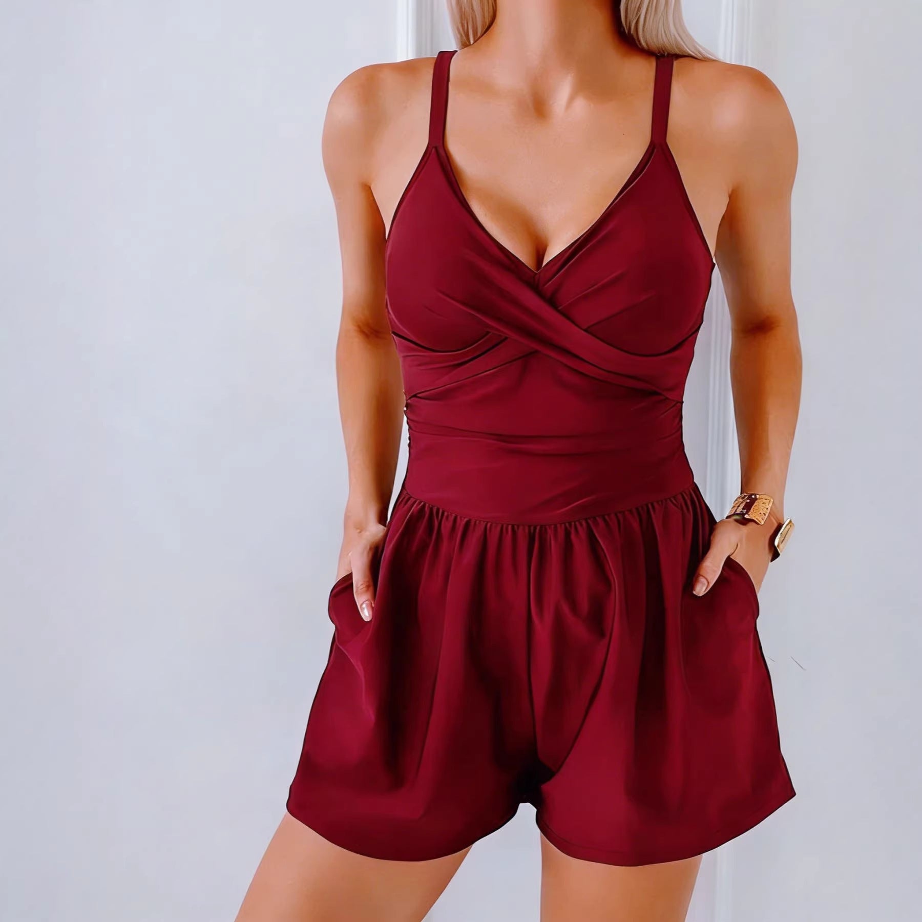 Women's Suspender High-waist Tank Top Jumpsuit