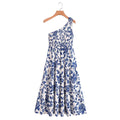 Womens Printed Off-Shoulder Dress