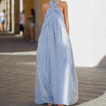 Neck-hanging Sleeveless Backless Slimming Dress