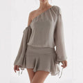Chiffon Off-shoulder Dress For Women