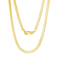 925 Sterling Silver Elegant Gold Herringbone Chain Necklace