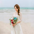 Sweet Short Lace Light Wedding Dress Forest-style Pastoral Beach