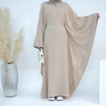 Women's Waist-Cinching Batwing Sleeve Dress