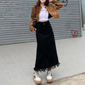 Versatile Tummy-Control Outerwear Pear-Shaped Denim Skirt