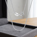 925 Sterling Silver Italian Sterling  Adjustable Chain Necklace - Classic Design with Engraved Clasp