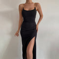 Summer Fashion New Sexy Slit Chain-Strap Dress