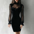 Women's Long Sleeved Hugging Slimming Sheath Dress