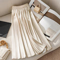 Elegant Womens Mid-Waist Patchwork Skirt With Bow Decoration