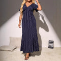 Summer Slim-fit Ruffle Hem Fishtail Maxi Dress