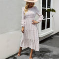 Cross-border European And American New Floral Long-sleeve Dress