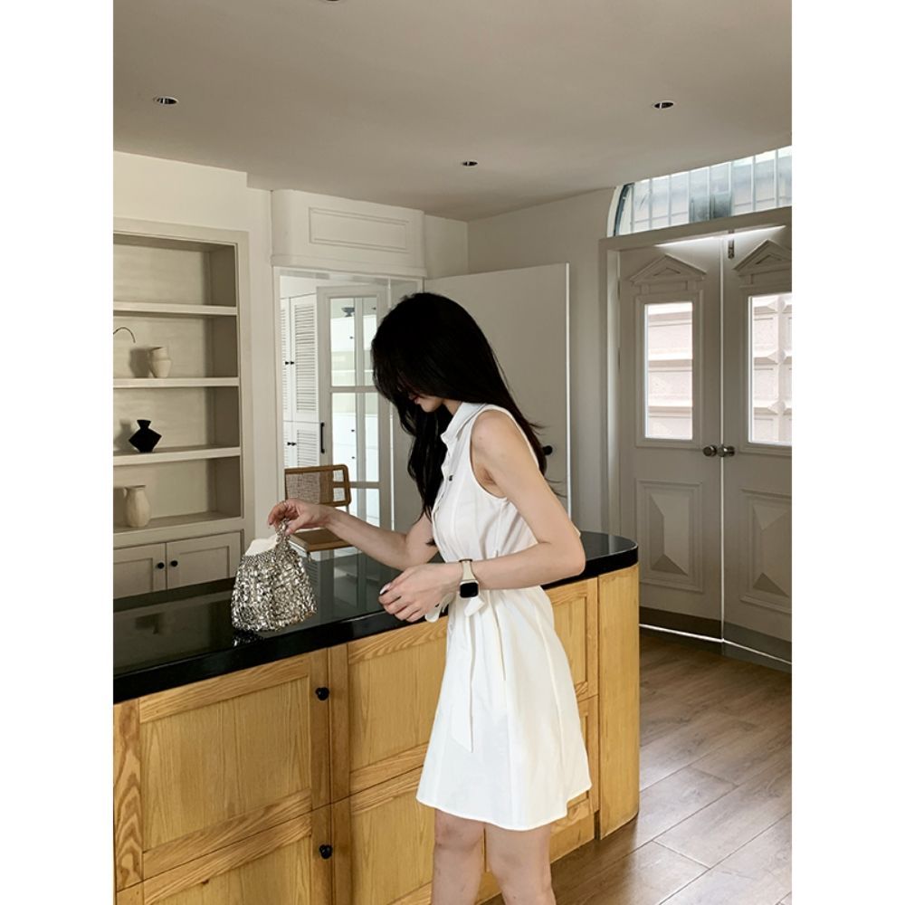 Temperament Shirt Sleeveless Dress For Women
