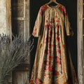 Women's Retro Elegant Slim-fit Floral Dress