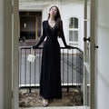 Women's Waist-Cinching Sexy Lace Long-Sleeve Dress