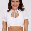 Lace Front Chest Hollow Out Flounce Trim Lace Up Outer Bra